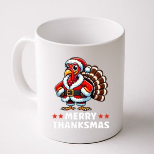 Merry Thanksmas Thanksgiving Turkey Xmas Funny Coffee Mug