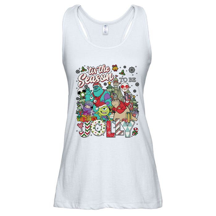 Monster Tis The Season To Be Jolly Christmas Ladies Essential Flowy Tank