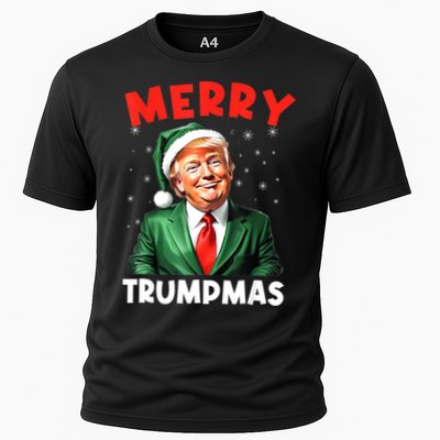 Merry Trumpmas Trump Christmas Santa Hat Gift Cooling Performance Crew T-Shirt