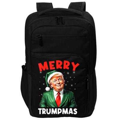 Merry Trumpmas Trump Christmas Santa Hat Gift Impact Tech Backpack