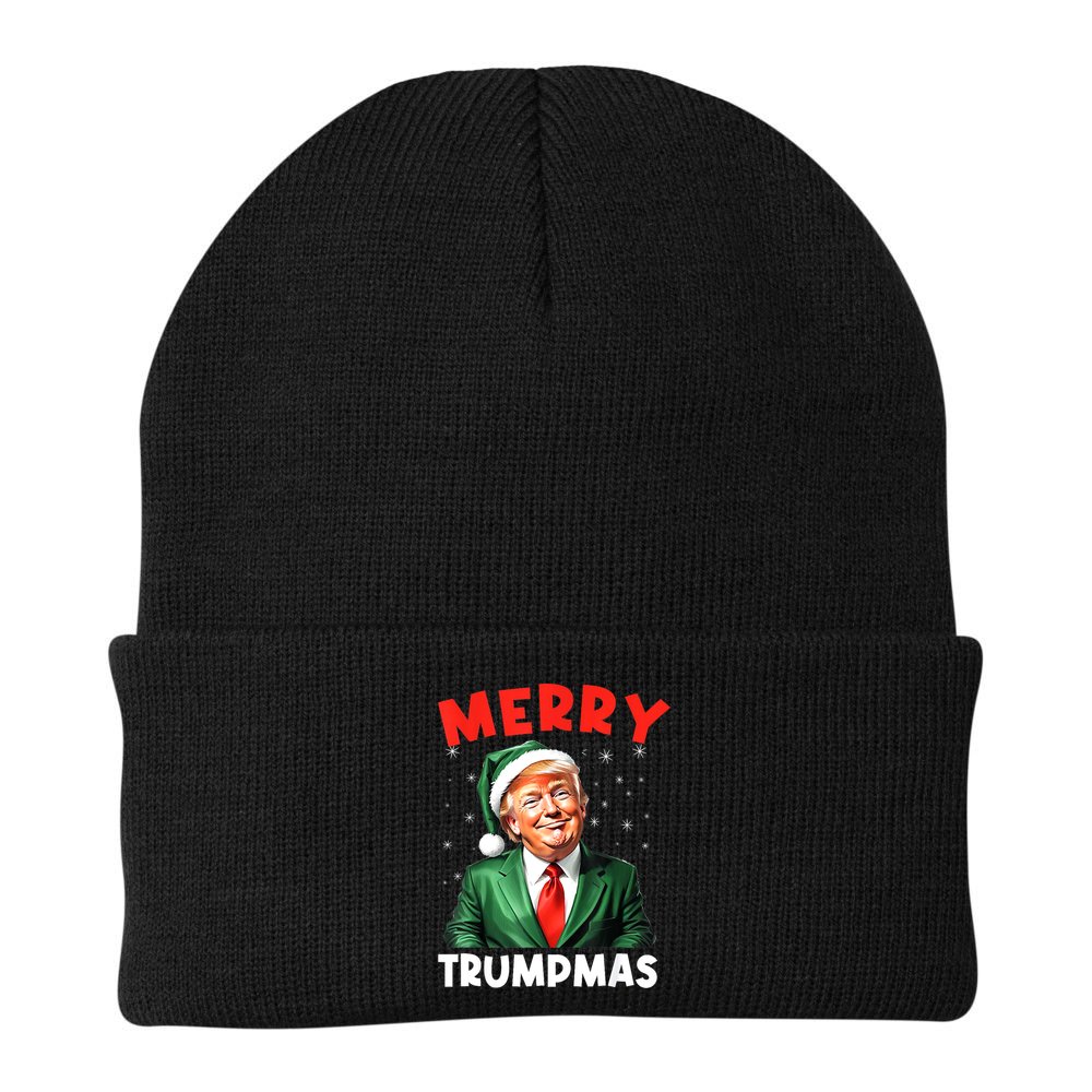 Merry Trumpmas Trump Christmas Santa Hat Gift Beanie