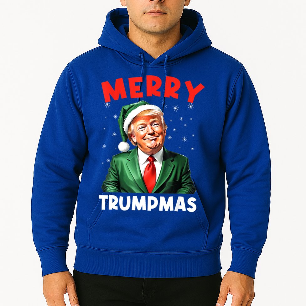 Merry Trumpmas Trump Christmas Santa Hat Gift Hoodie
