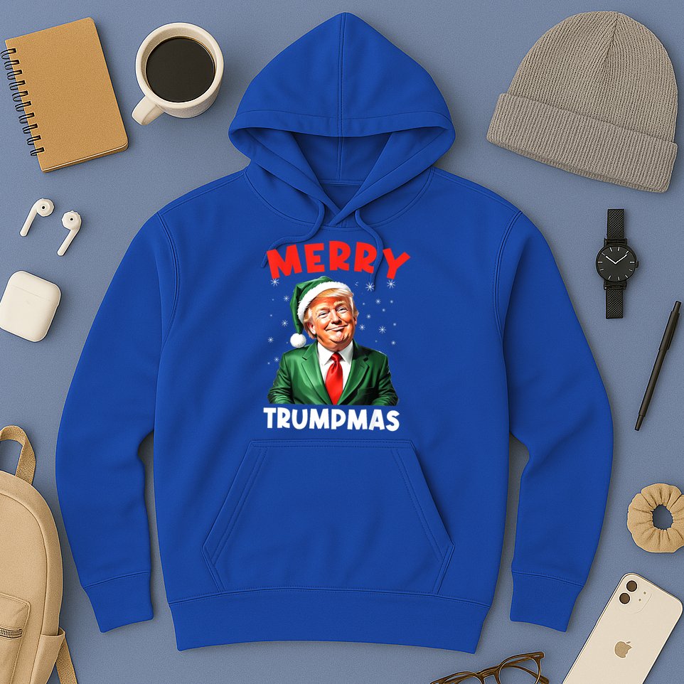 Merry Trumpmas Trump Christmas Santa Hat Gift Hoodie