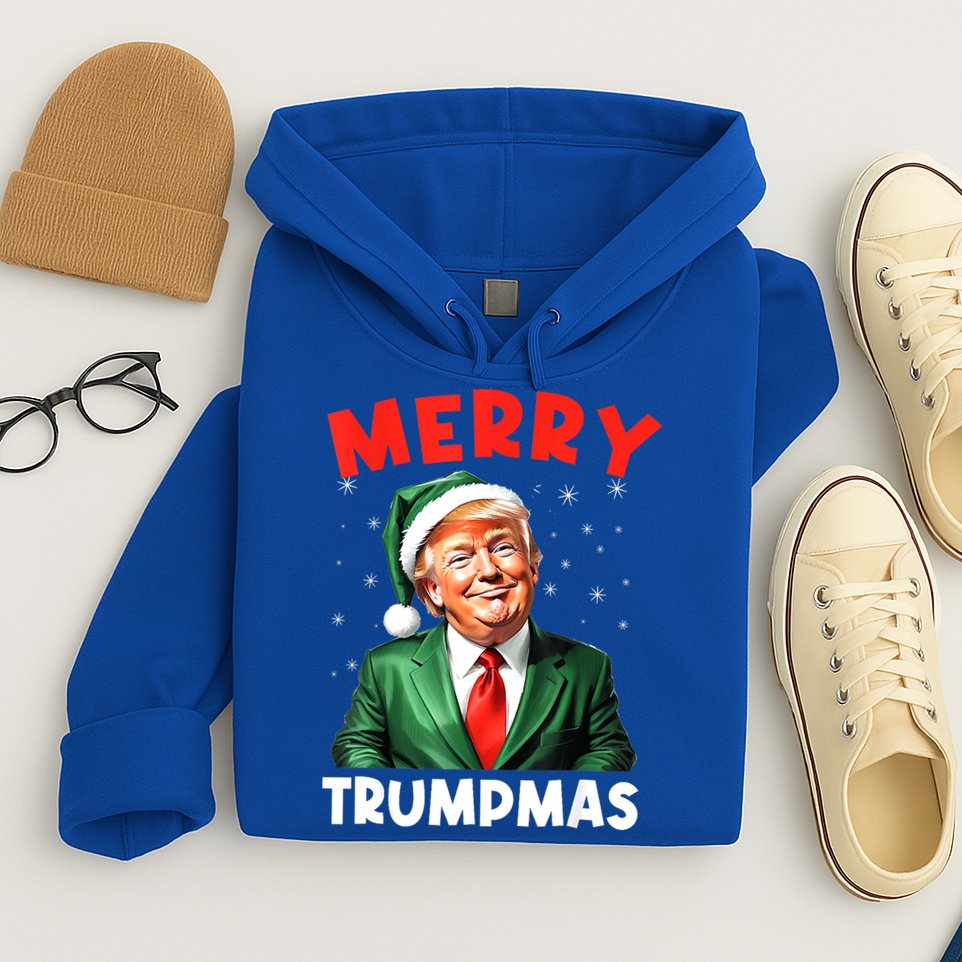 Merry Trumpmas Trump Christmas Santa Hat Gift Hoodie