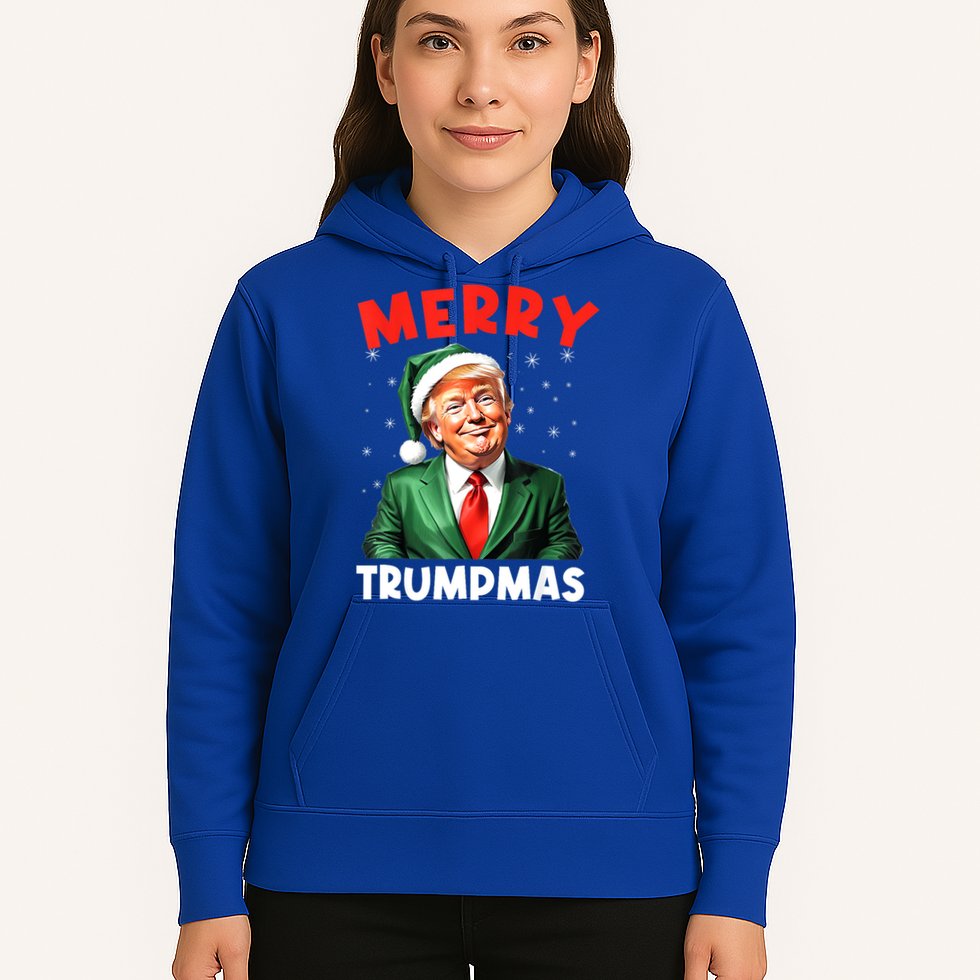 Merry Trumpmas Trump Christmas Santa Hat Gift Hoodie