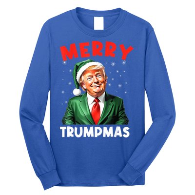 Merry Trumpmas Trump Christmas Santa Hat Gift Long Sleeve Shirt