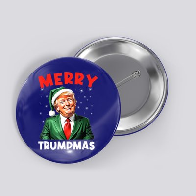 Merry Trumpmas Trump Christmas Santa Hat Gift Button