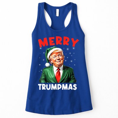 Merry Trumpmas Trump Christmas Santa Hat Gift Womens Tank Top