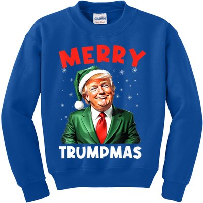 Merry Trumpmas Trump Christmas Santa Hat Gift Kids Sweatshirt
