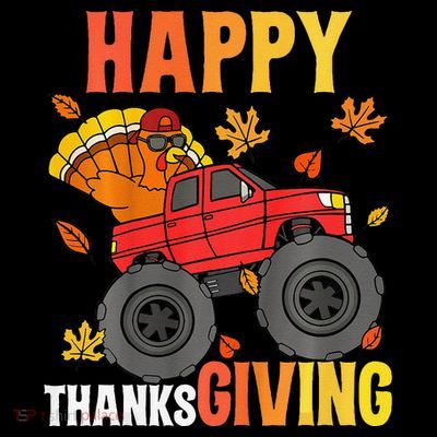 Monster Truck Turkey Happy Thanksgiving Gift T-Shirt