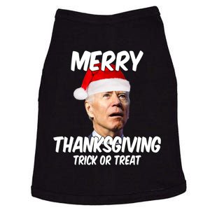 Merry Thanksgiving Trick Or Treat Funny Christmas Joe Biden Doggie Tank