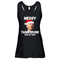 Merry Thanksgiving Trick Or Treat Funny Christmas Joe Biden Ladies Essential Flowy Tank