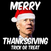 Merry Thanksgiving Trick Or Treat Funny Christmas Joe Biden 16 in Basic Backpack