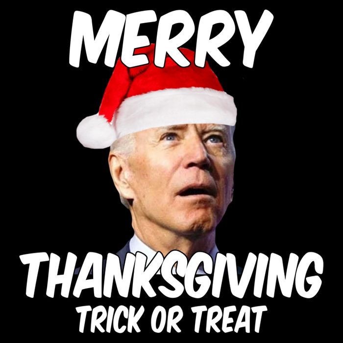 Merry Thanksgiving Trick Or Treat Funny Christmas Joe Biden 16 in Basic Backpack