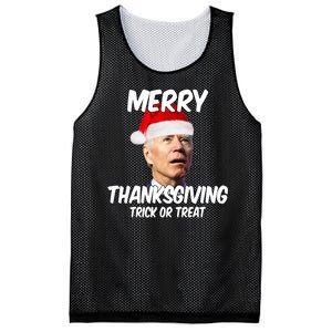 Merry Thanksgiving Trick Or Treat Funny Christmas Joe Biden Mesh Reversible Basketball Jersey Tank