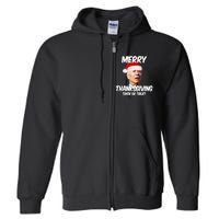 Merry Thanksgiving Trick Or Treat Funny Christmas Joe Biden Full Zip Hoodie