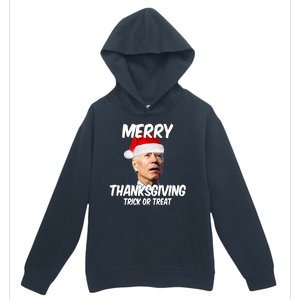 Merry Thanksgiving Trick Or Treat Funny Christmas Joe Biden Urban Pullover Hoodie