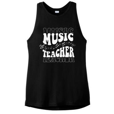 Music Teacher Teacher Life Love Music With Teacher Gifts Ladies PosiCharge Tri-Blend Wicking Tank