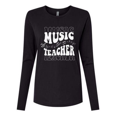 Music Teacher Teacher Life Love Music With Teacher Gifts Womens Cotton Relaxed Long Sleeve T-Shirt