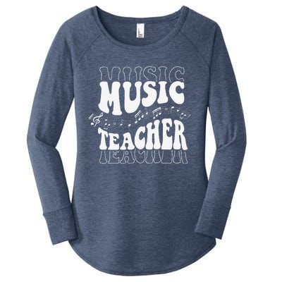 Music Teacher Teacher Life Love Music With Teacher Gifts Women's Perfect Tri Tunic Long Sleeve Shirt