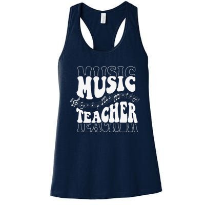 Music Teacher Teacher Life Love Music With Teacher Gifts Women's Racerback Tank