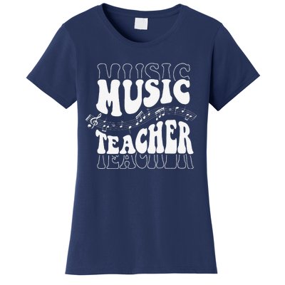 Music Teacher Teacher Life Love Music With Teacher Gifts Women's T-Shirt