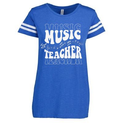 Music Teacher Teacher Life Love Music With Teacher Gifts Enza Ladies Jersey Football T-Shirt