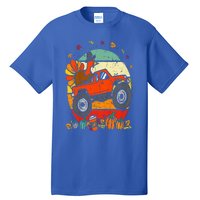 Monster Truck Turkey Sunset Retro Thanksgiving Tall T-Shirt