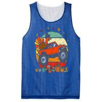 Monster Truck Turkey Sunset Retro Thanksgiving Mesh Reversible Basketball Jersey Tank