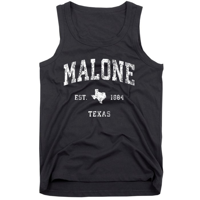 Malone Texas Tx Vintage Athletic Sports Tank Top