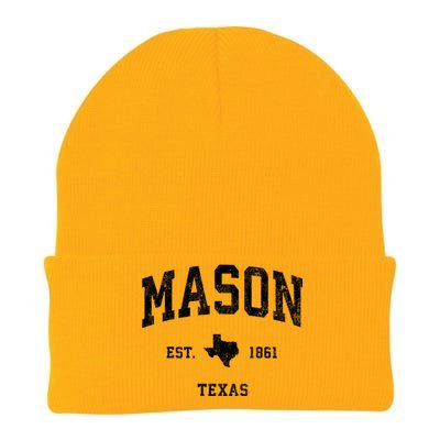 Mason Texas Tx Vintage Athletic Sports Knit Cap Winter Beanie