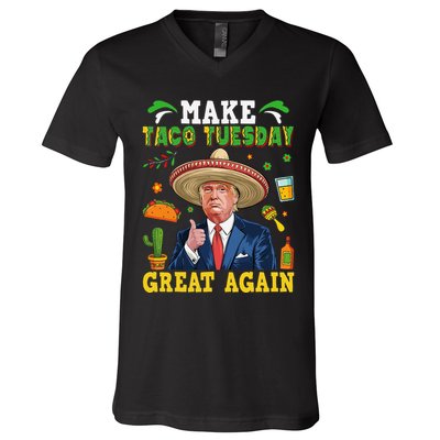 Make Taco Tuesday Great Again Trump Mexican Fiesta V-Neck T-Shirt