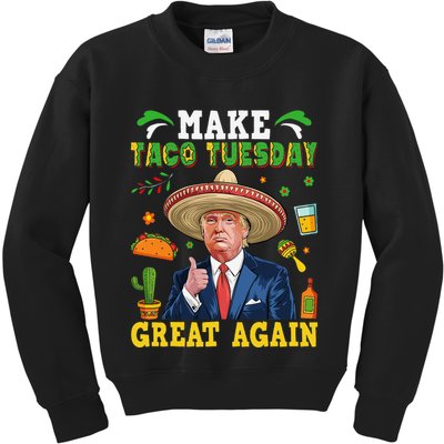 Make Taco Tuesday Great Again Trump Mexican Fiesta Kids Sweatshirt