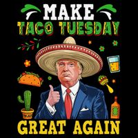 Make Taco Tuesday Great Again Trump Mexican Fiesta Wool Snapback Cap