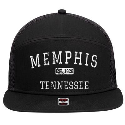 Memphis Tennessee TN Vintage 7 Panel Mesh Trucker Snapback Hat