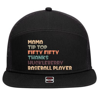 Mama Tip Top Fifty Thanks Huckleberry Neuro Nurse Stroke 7 Panel Mesh Trucker Snapback Hat