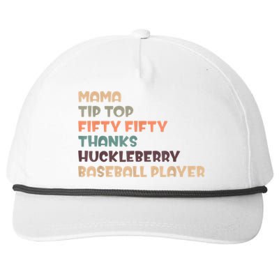 Mama Tip Top Fifty Thanks Huckleberry Neuro Nurse Stroke Snapback Five-Panel Rope Hat