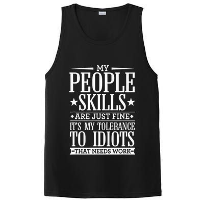 My Tolerance To Idiots Needs Work Funny Sarcasm PosiCharge Competitor Tank
