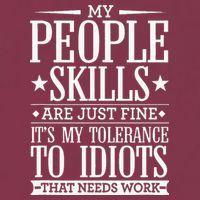 My Tolerance To Idiots Needs Work Funny Sarcasm 16oz Travel Tumbler