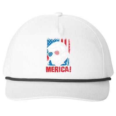 Merica Trump Usa Flag Reelect Donald Trump 2020 45 Gift Snapback Five-Panel Rope Hat