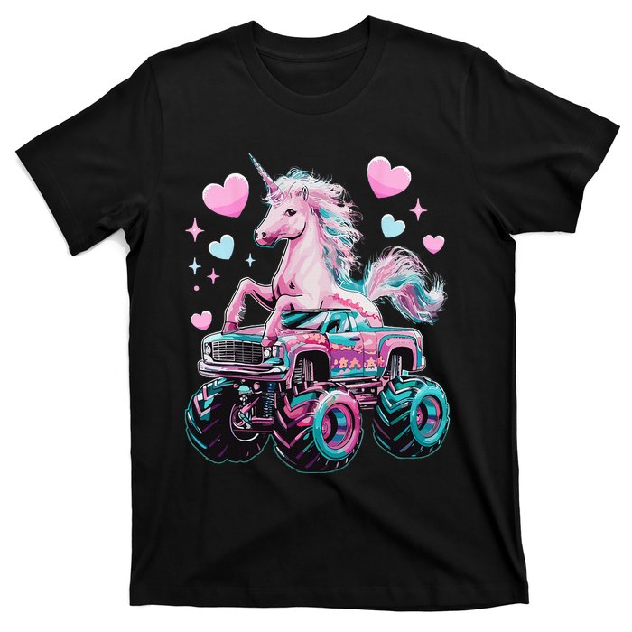 Monster Truck Unicorn Girl Birthday Party Monster Truck T-Shirt