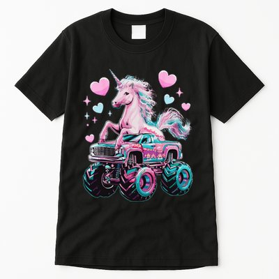 Monster Truck Unicorn Girl Birthday Party Monster Truck Tall T-Shirt