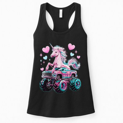 Monster Truck Unicorn Girl Birthday Party Monster Truck Womens Tank Top