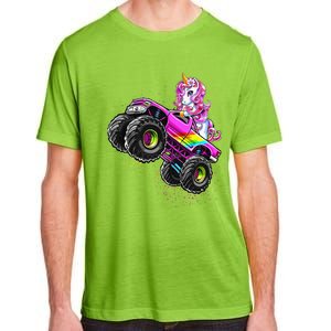 Monster Truck Unicorn Birthday Party Monster Truck Girl Gift Adult ChromaSoft Performance T-Shirt