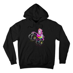 Monster Truck Unicorn Birthday Party Monster Truck Girl Gift Hoodie