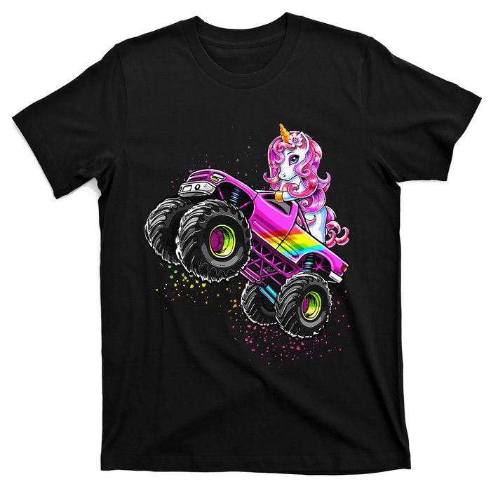 Monster Truck Unicorn Birthday Party Monster Truck Girl Gift T-Shirt