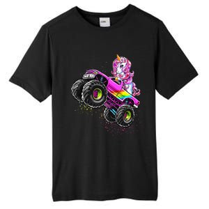 Monster Truck Unicorn Birthday Party Monster Truck Girl Gift Tall Fusion ChromaSoft Performance T-Shirt