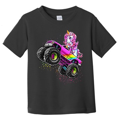 Monster Truck Unicorn Birthday Party Monster Truck Girl Gift Toddler T-Shirt