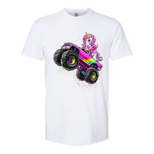 Monster Truck Unicorn Birthday Party Monster Truck Girl Gift Softstyle CVC T-Shirt