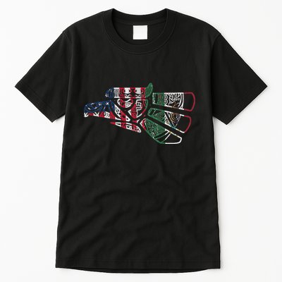 Mexico T Us Flag Patriot Mexican Flag American Flag Tall T-Shirt